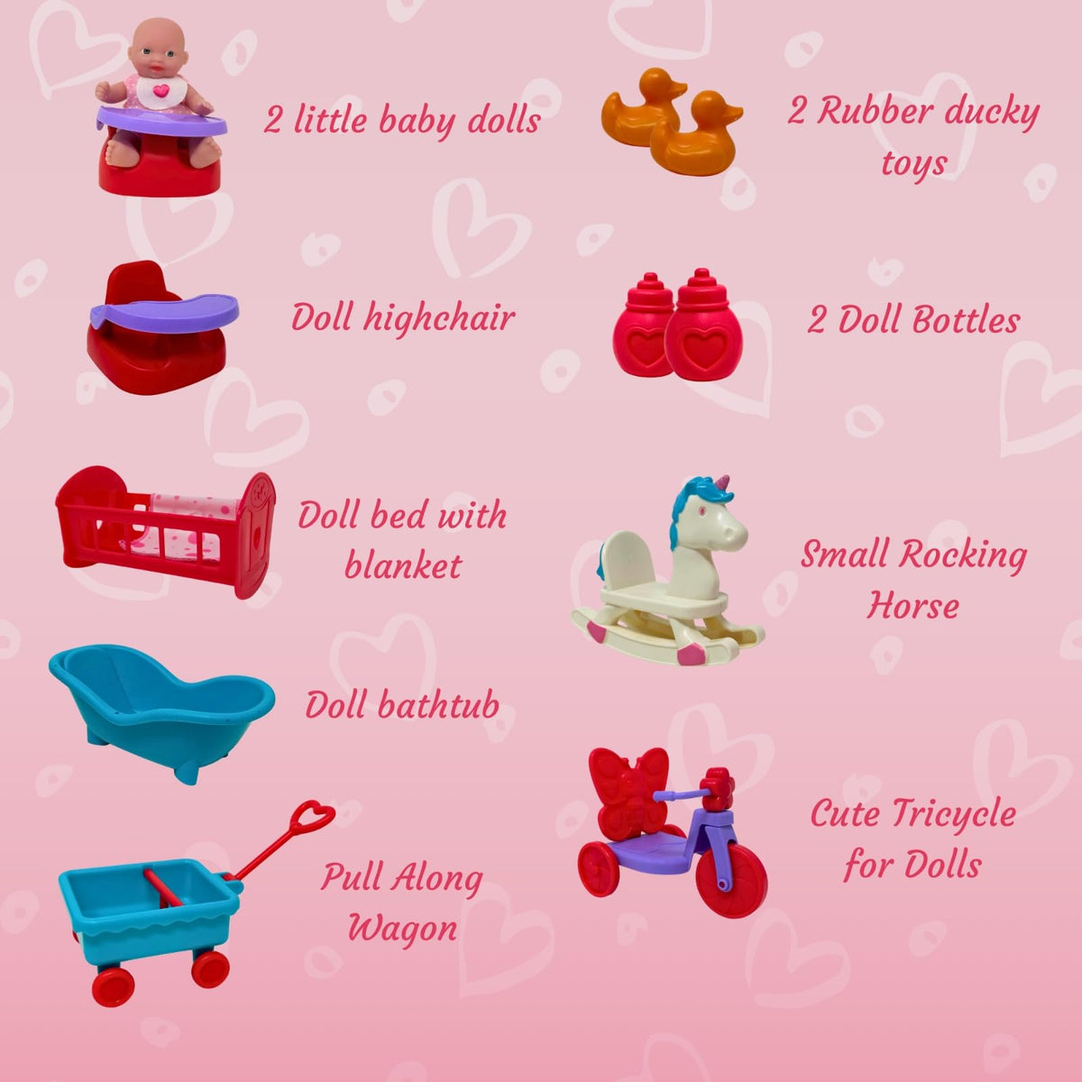 Bath time dress with bib for the mini dolls by The New York Doll Collection