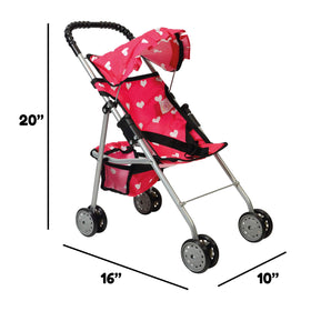 The New York Doll Collection stroller measures 20.5 x 10 x 20.5 inches.