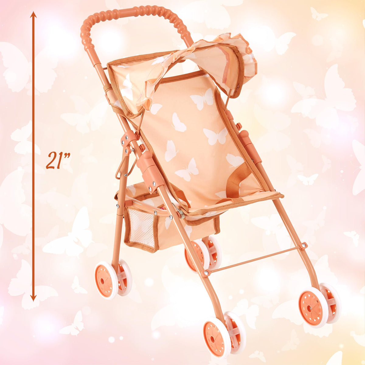 The New York Doll Collection doll seatbelt harness keeps dolls secure