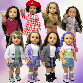 The New York Doll Collection dress outfit enhances stylish pretend scenarios