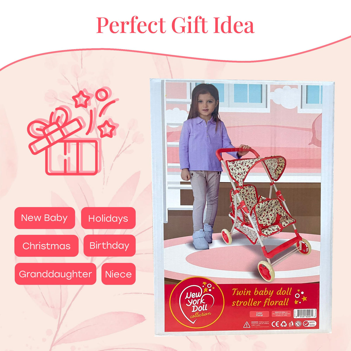 The New York Doll Collection folding steel frame offers durable daily use.