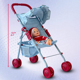 The New York Doll Collection lightweight stroller designed for indoors and outdoors.