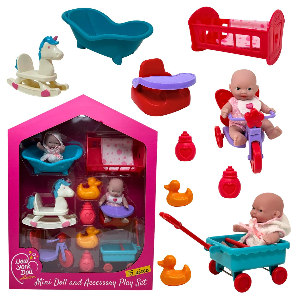 The New York Doll Collection mini baby dolls for imaginative play and storytelling