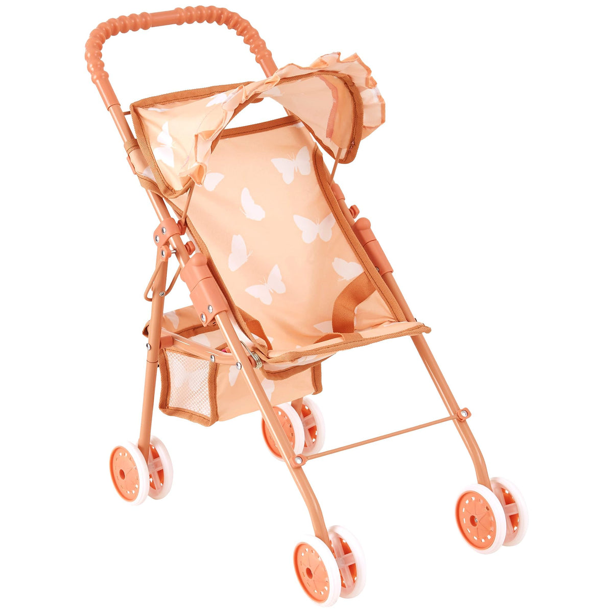 The New York Doll Collection stroller with umbrella carriage for outdoor doll play