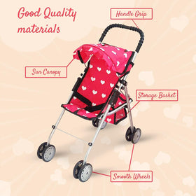 The New York Doll Collection pink hearts detail sparks imaginative pretend play.