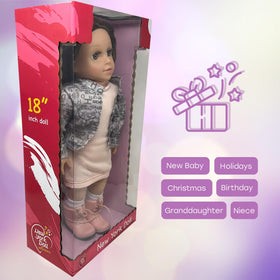 The New York Doll Collection poseable arms and legs enable flexible pretend play