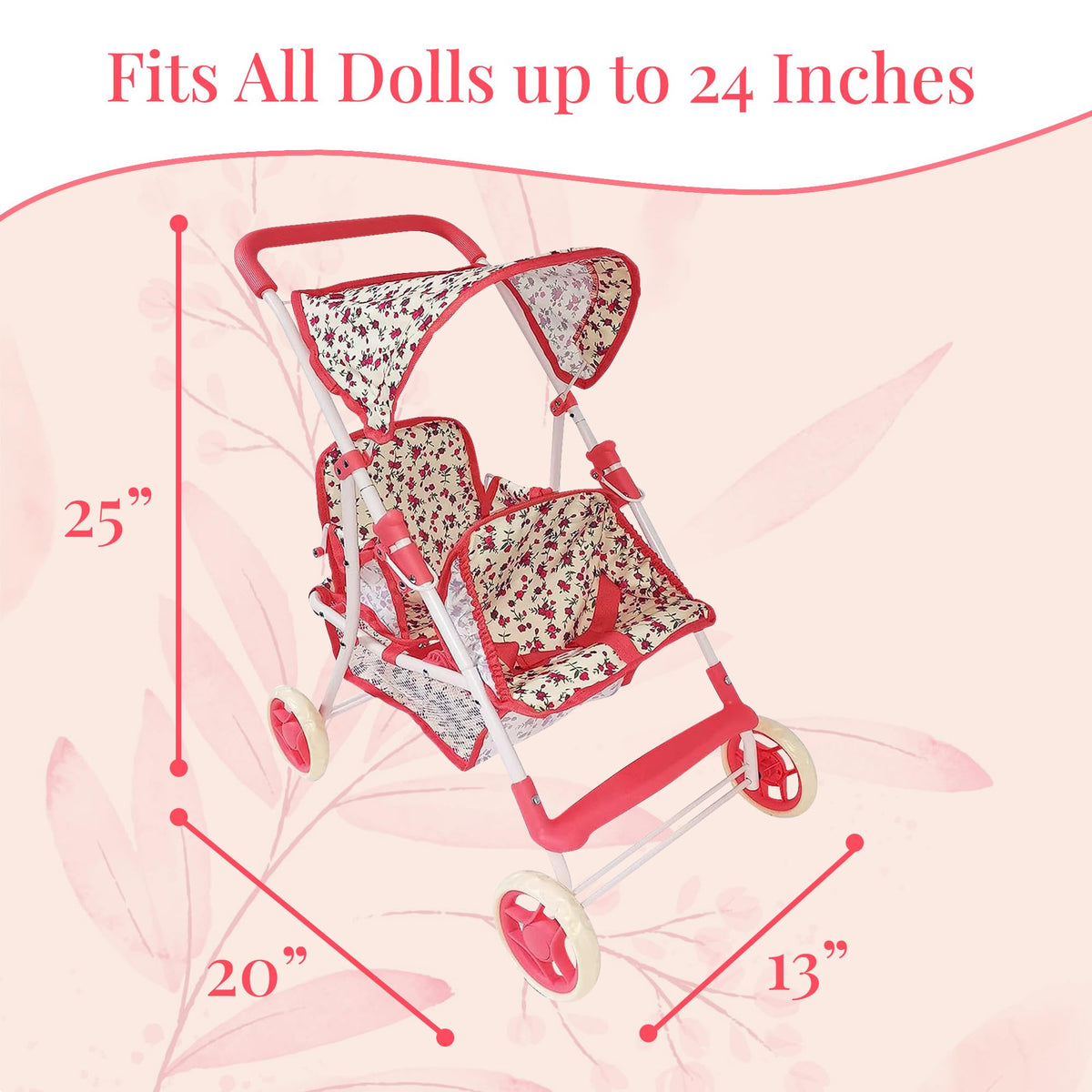 The New York Doll Collection safety harness keeps dolls secure during outings.