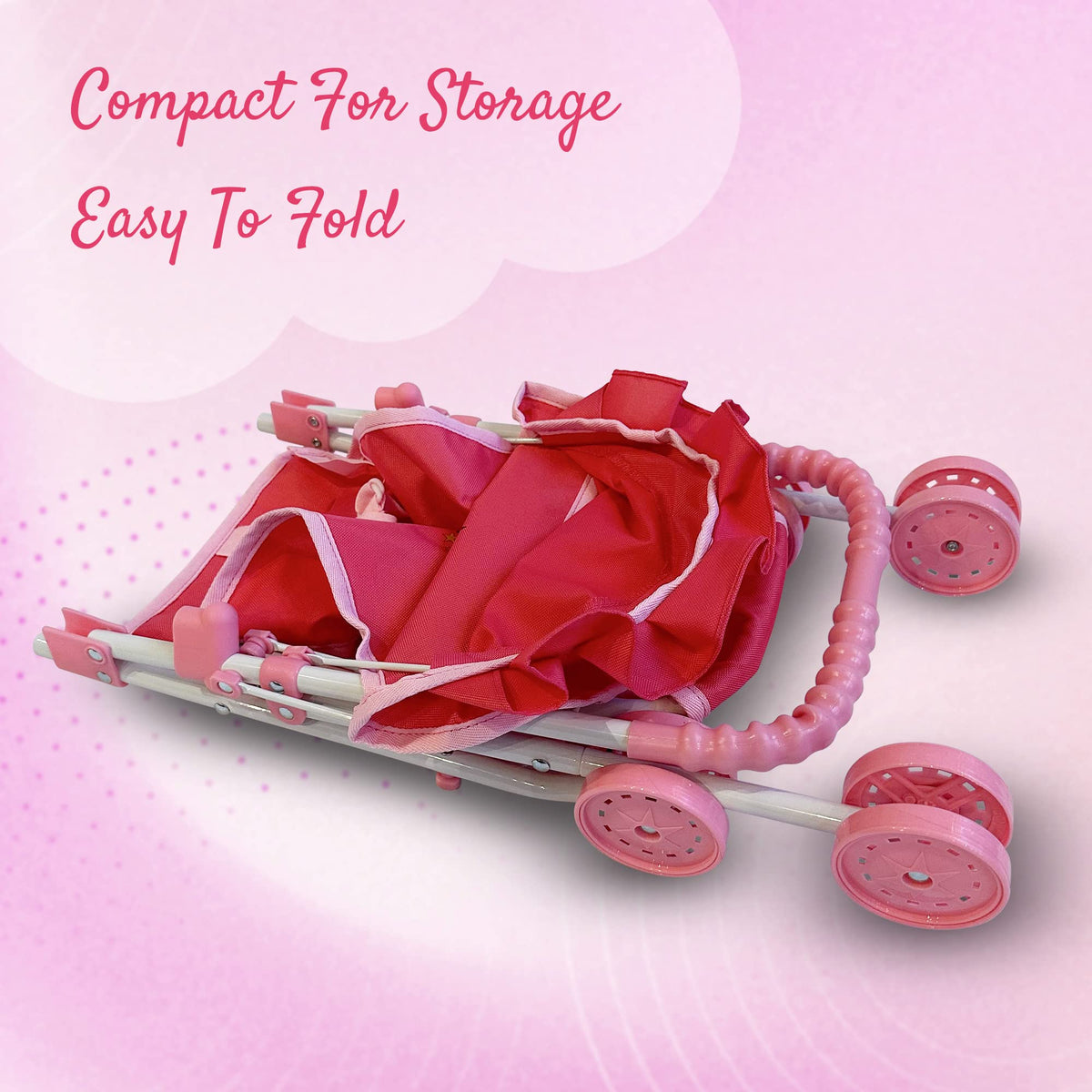 The New York Doll Collection seatbelt keeps dolls secure on pretend rides