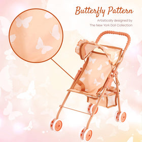 The New York Doll Collection sun canopy shields dolls from glare during outdoor play