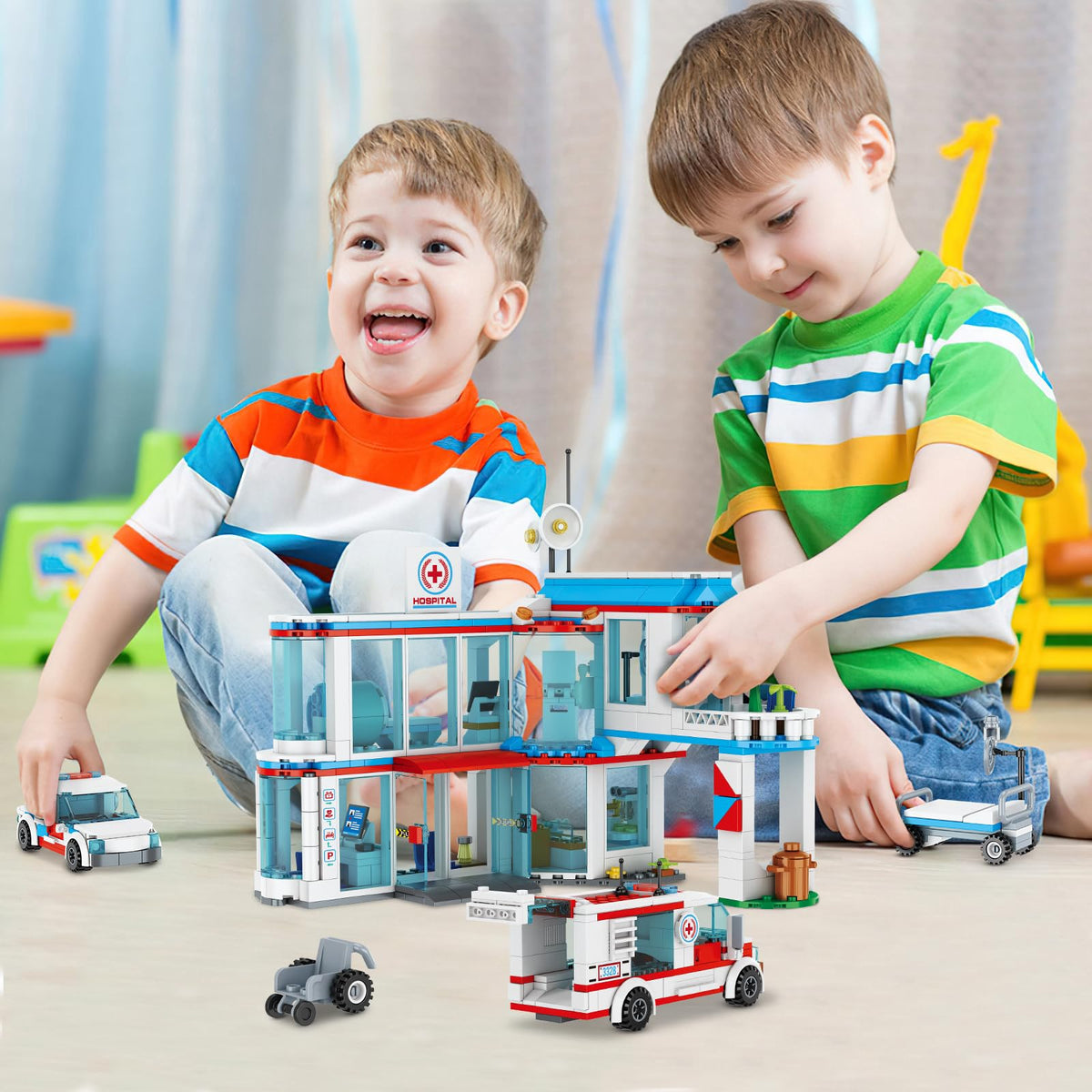 NEWABWN ambulance-truck module for dynamic rescue play.