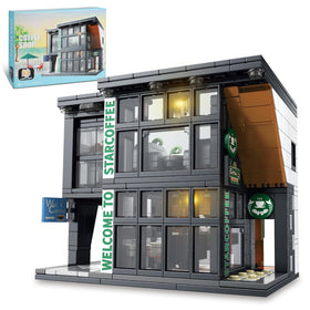 NEWABWN City Coffee House front view for a cozy, modern cafe display at home