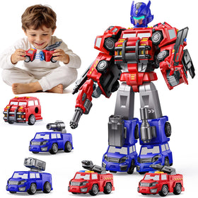 NewBandMo 5-in-1 magnetic transform robot toys show easy assembly and durable play.