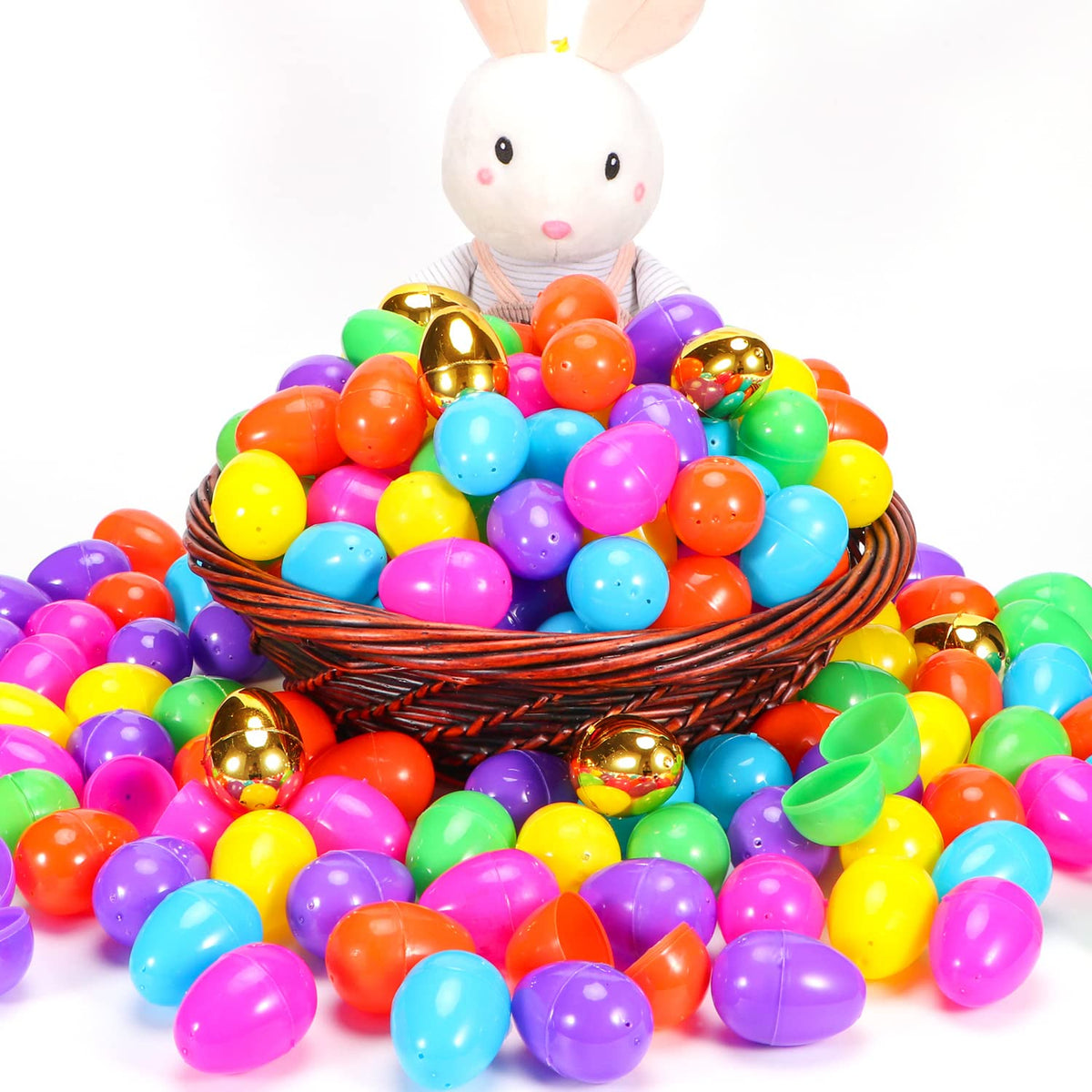 NEWBEA 2.36-inch eggs with smooth edges for kid-safe hunts