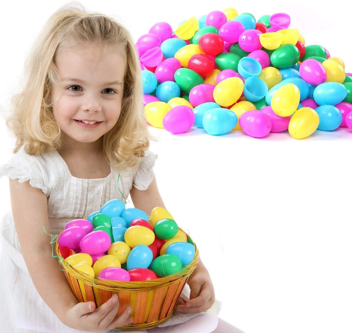 NEWBEA hinged plastic eggs with a durable construction for easy access.