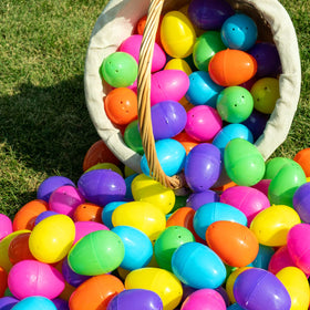 NEWBEA colorful eggs for pinata fillers and festive decorations.