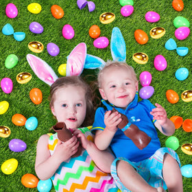 NEWBEA kid-friendly eggs perfect for backyard Easter egg hunts