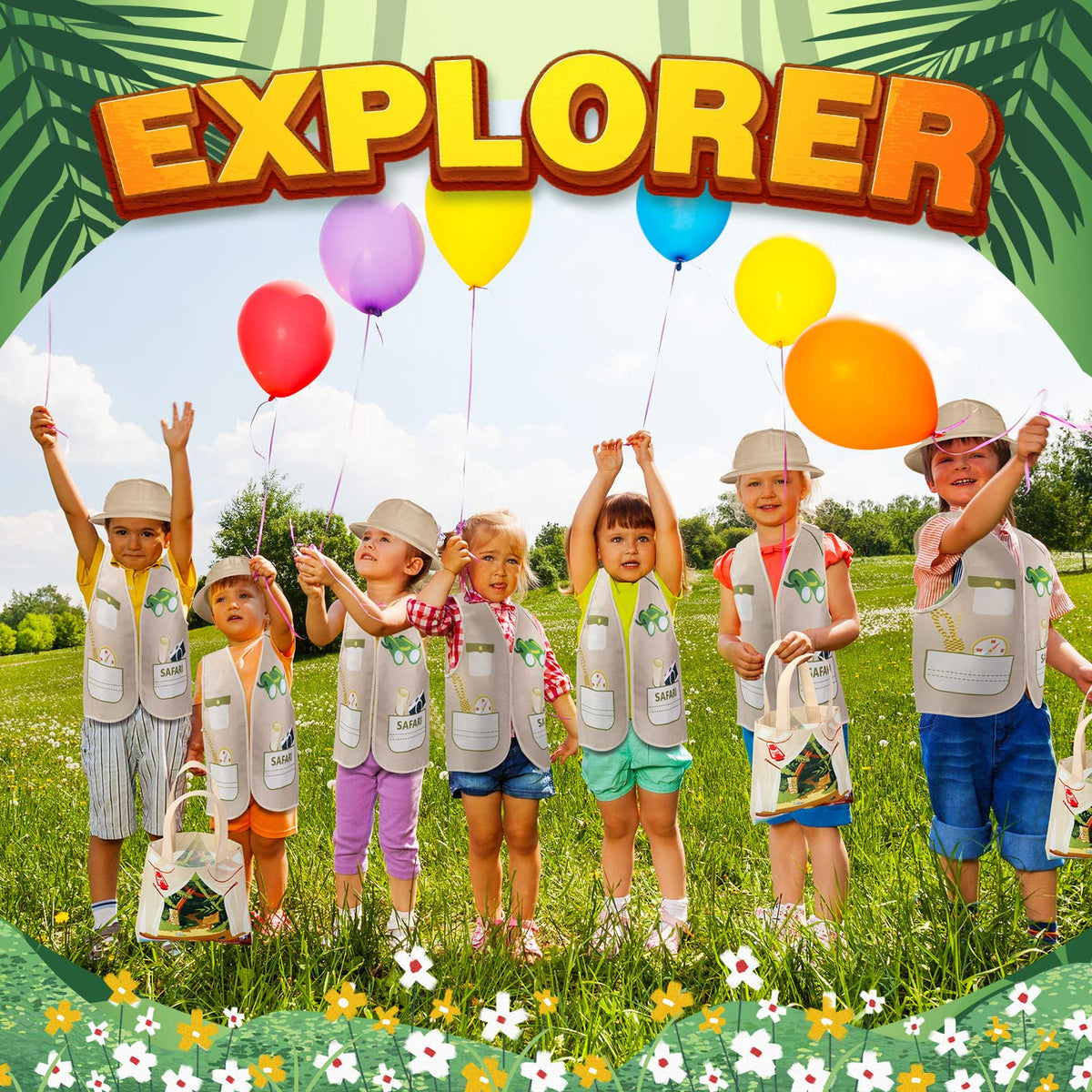 Newcotte explorer costume hats close-up with soft plastic for comfortable wear