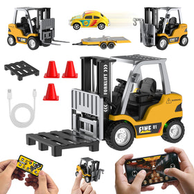 Newcrave mini RC truck front view shows compact 1:64 scale for desk play and portability.