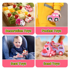 Newcrave mini princess cars in bright colors encourage storytelling and exploration