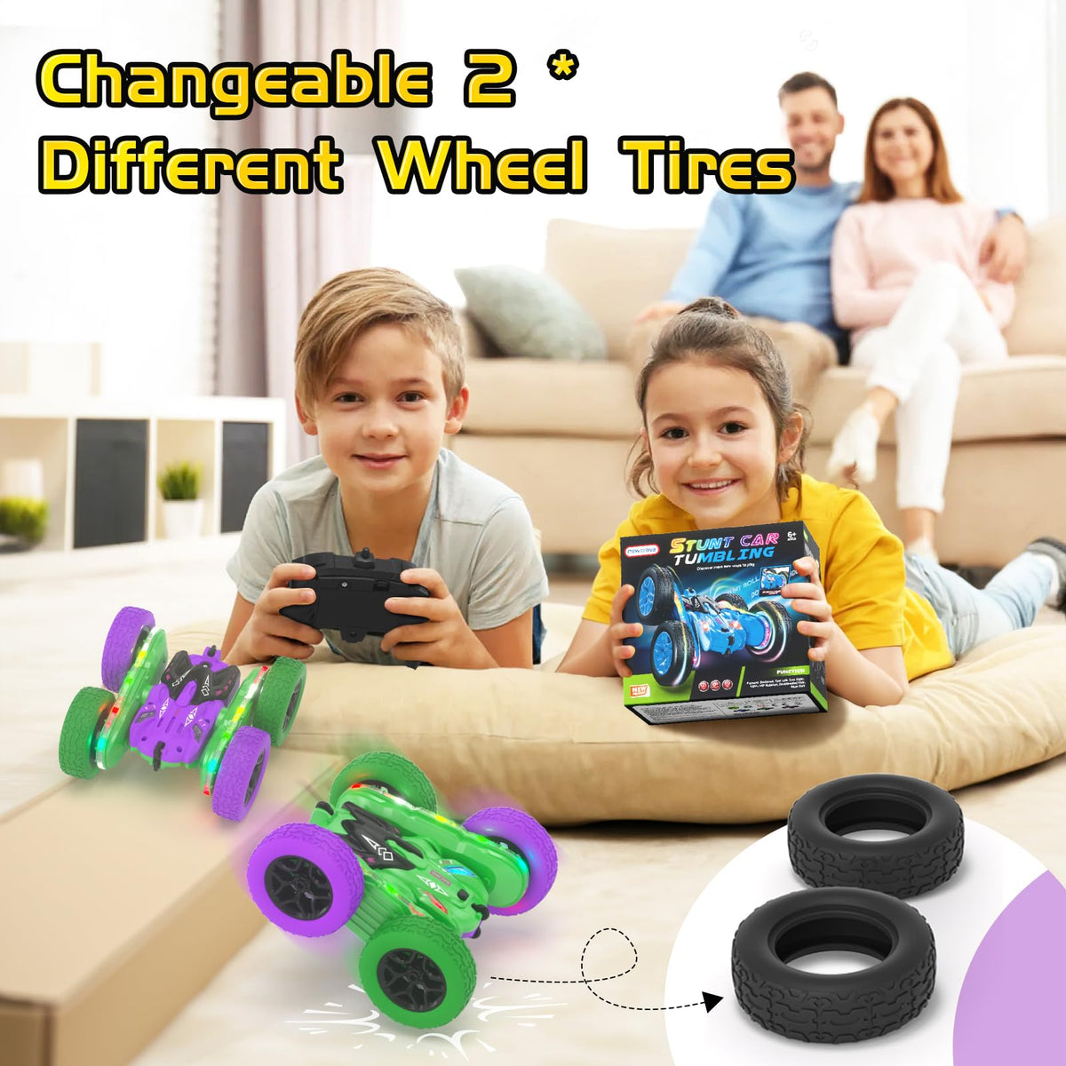 Newcrave RC car features 2.4GHz anti-interference control for smooth racing.