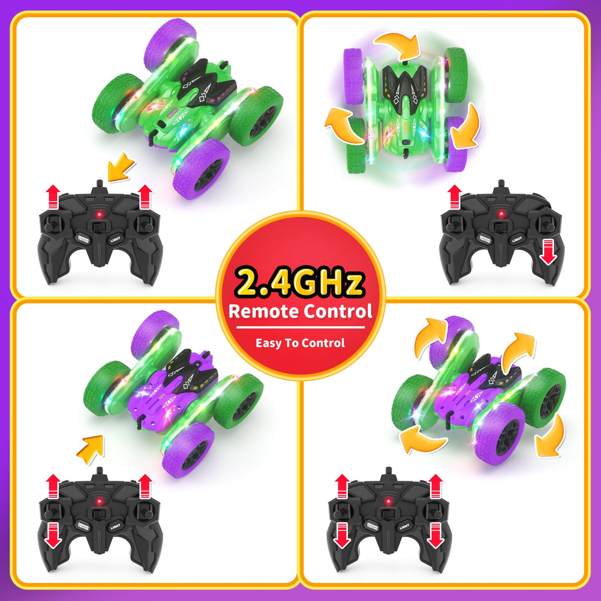 Newcrave 4WD RC car delivers solid traction on multiple surfaces.