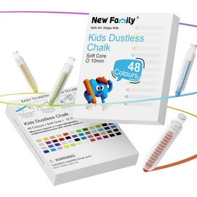 NewFamily 48-color dustless chalk set for vibrant sidewalk art