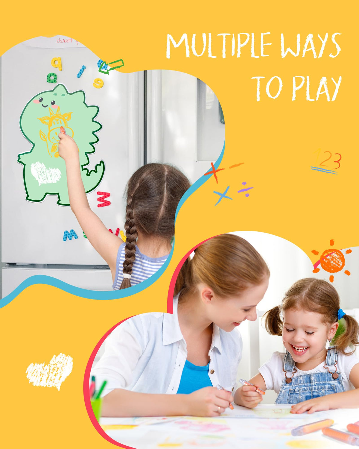 NewFamily durable magnets with rounded edges prevent scratches during art play