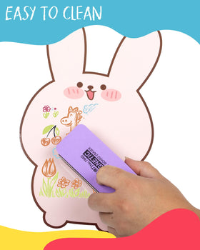 NewFamily dustless chalk writes smoothly and cleans easily with a damp cloth