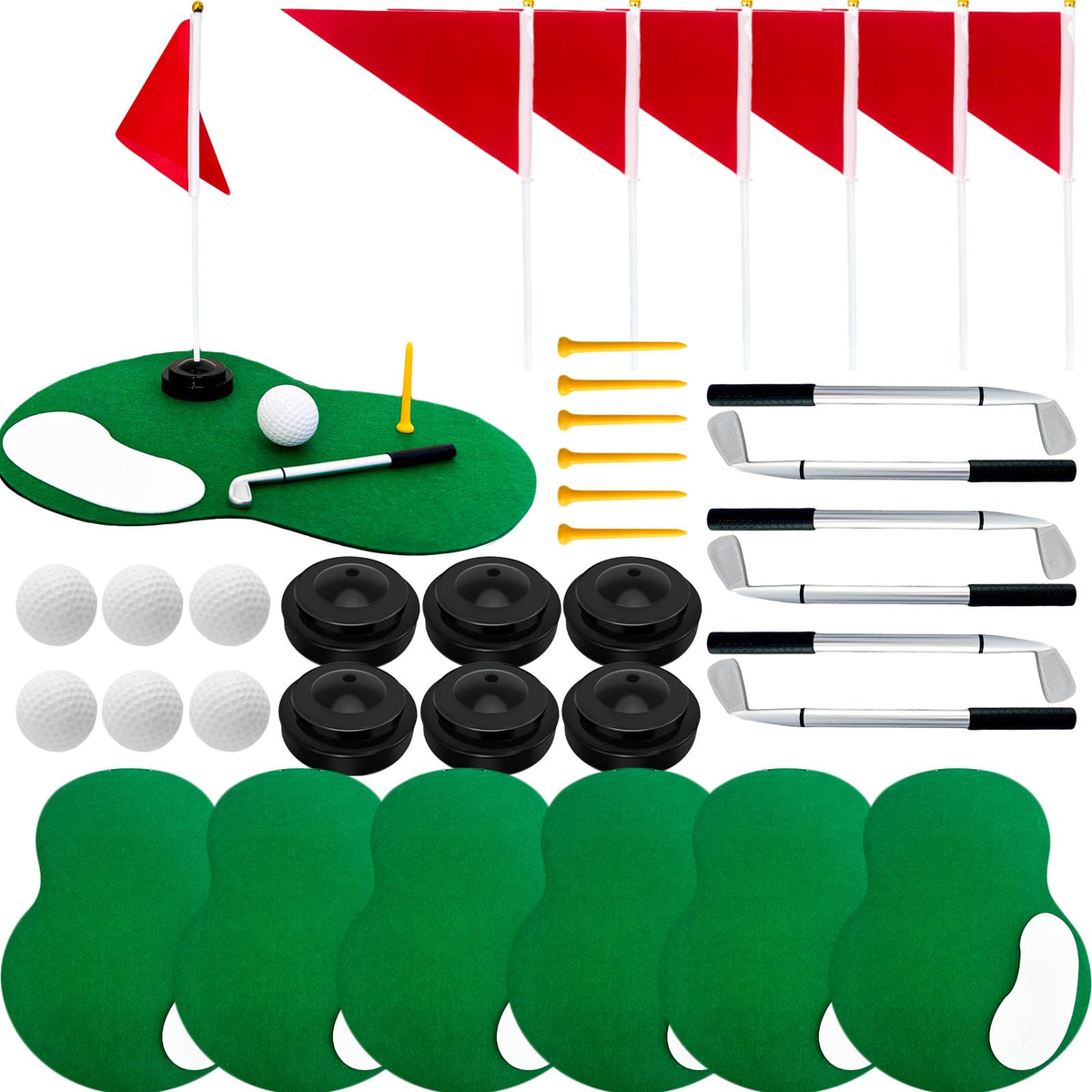 Newivi golf centerpiece green mat elevates a stylish golf-themed table setting
