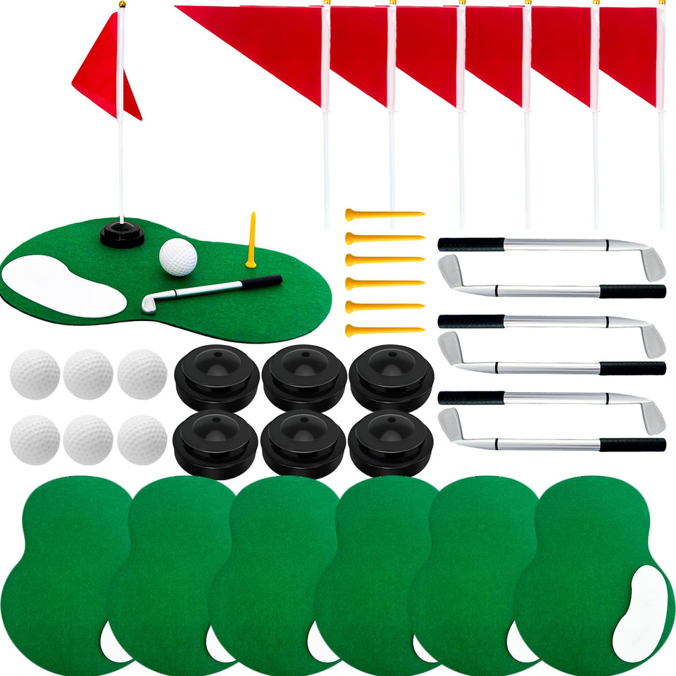 Newivi golf centerpiece green mat elevates a stylish golf-themed table setting