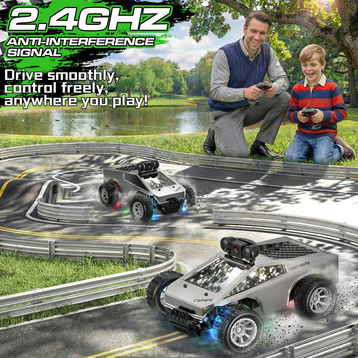 NewOpens RC car 1:28 scale handles indoor and outdoor terrains