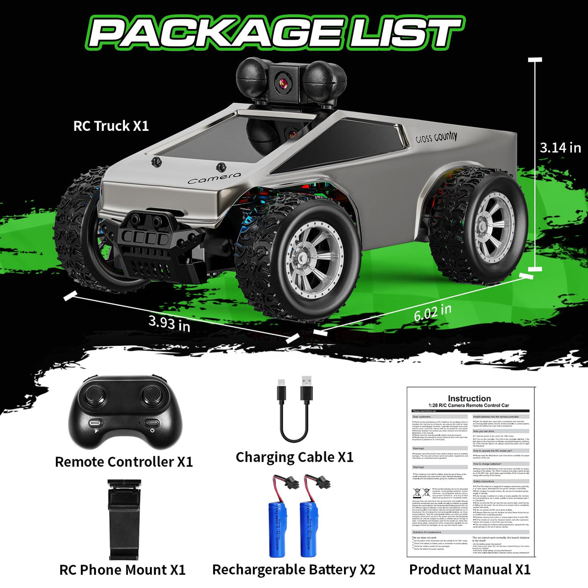 NewOpens RC car durable tires handle diverse surfaces