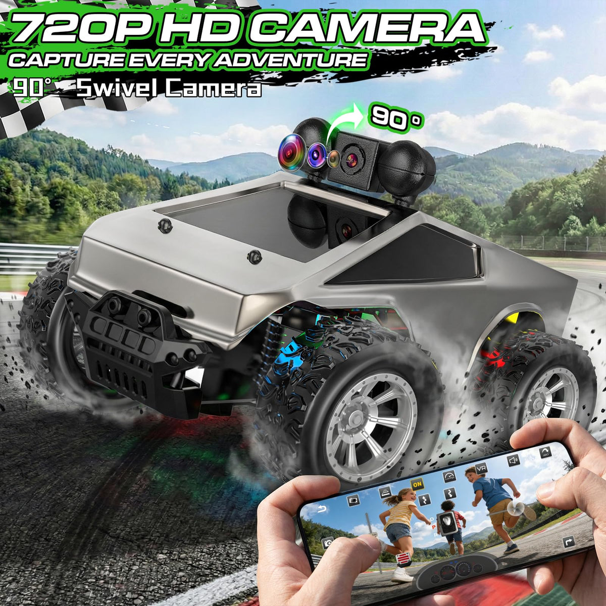NewOpens RC car offers remote and app control options