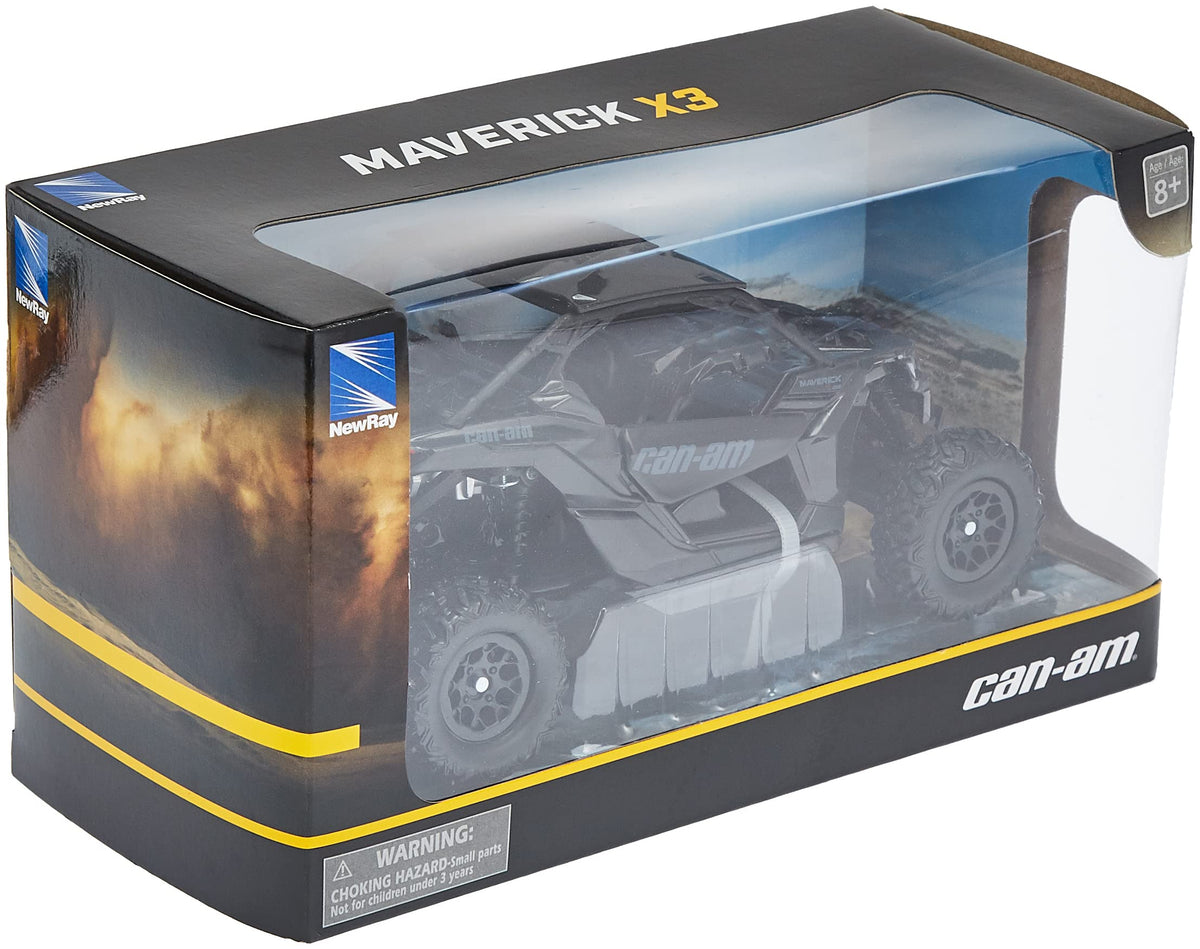 NewRay 58193B CAN-AM Maverick X3 Black cockpit detail for immersive model.
