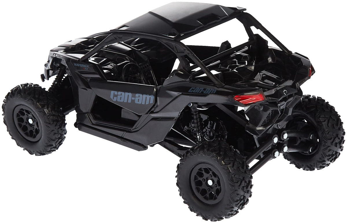NewRay 58193B CAN-AM Maverick X3 Black top view for shelf display.