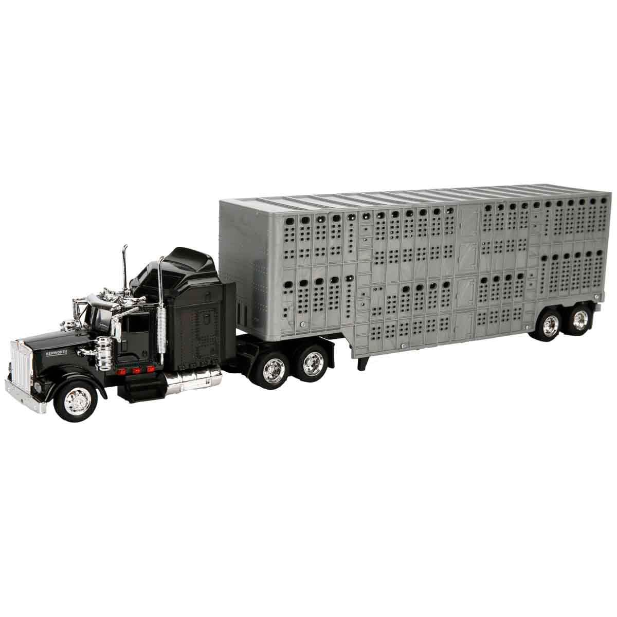 NewRay Kenworth W900 long hauler chrome trailer with detailed cab
