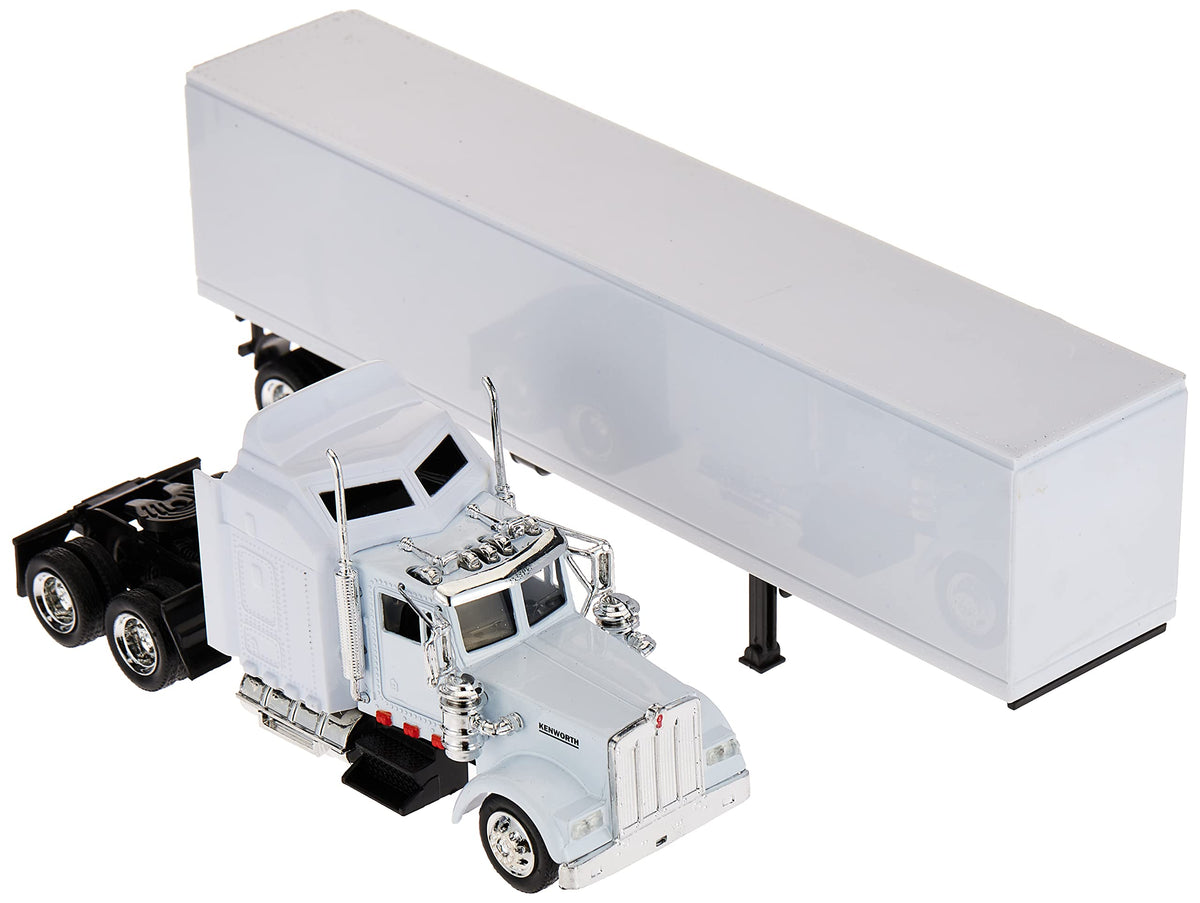 NewRay Kenworth W900 plain white 1:43 dry-van trailer highlights craftsmanship for model fans