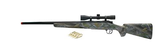 NewRay Real Camo Single Barrel with Scope Green packaging view for easy unboxing and setup.