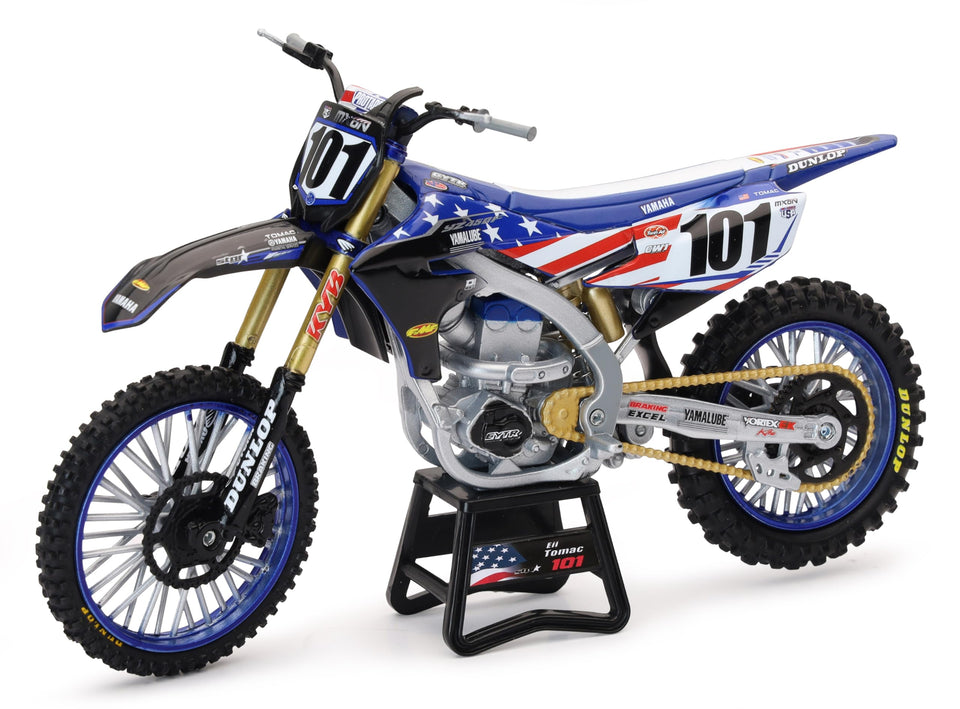 NewRay Yamaha YZ450F race replica, 1:12 scale, ideal for collectors and gifts.