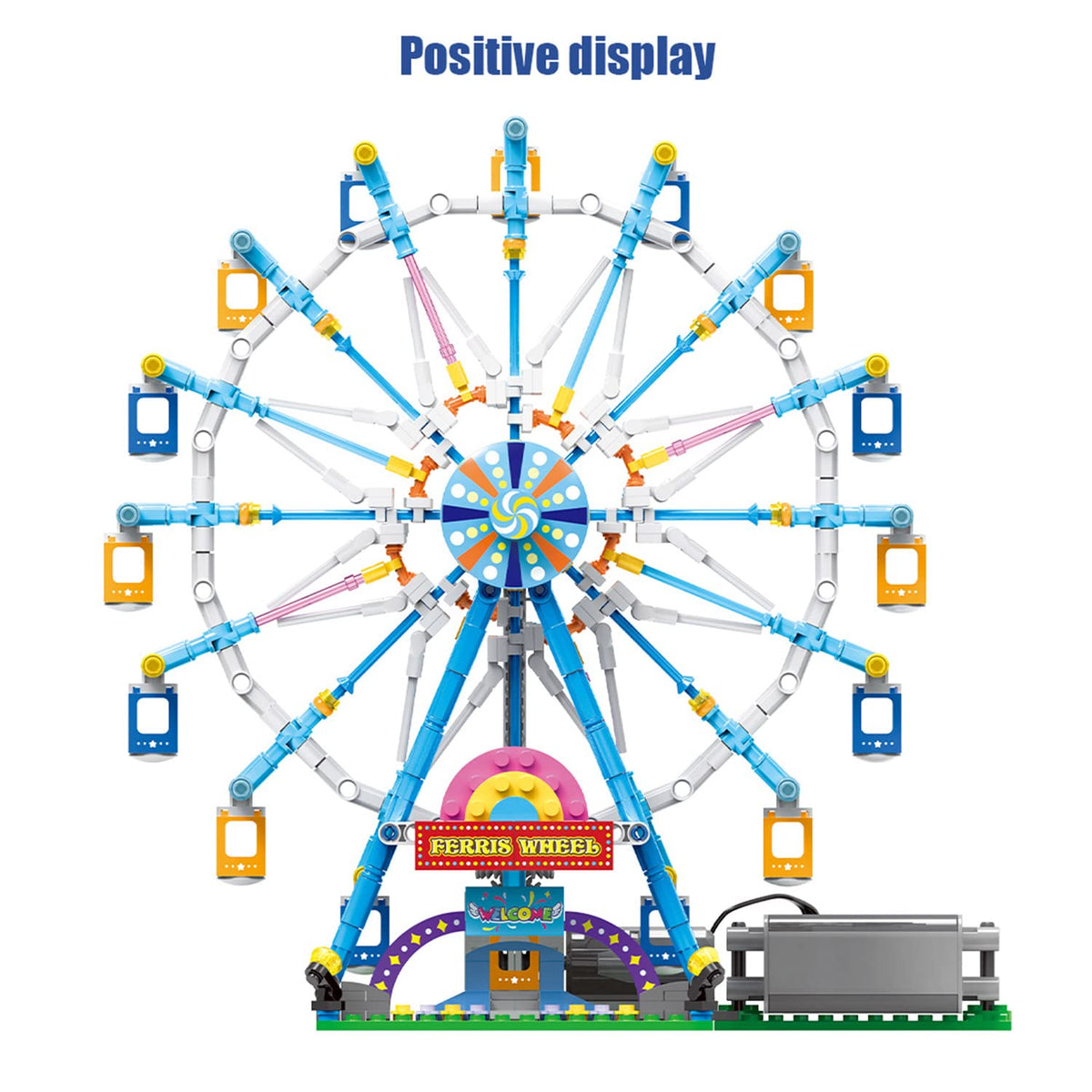 NEWRICE Ferris wheel with lights adds mood lighting for nighttime play