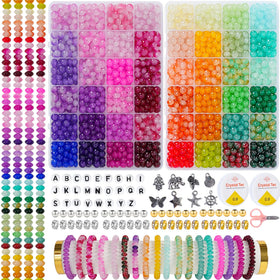 Newskit abacus glass beads 5x8mm collection for vibrant DIY jewelry projects