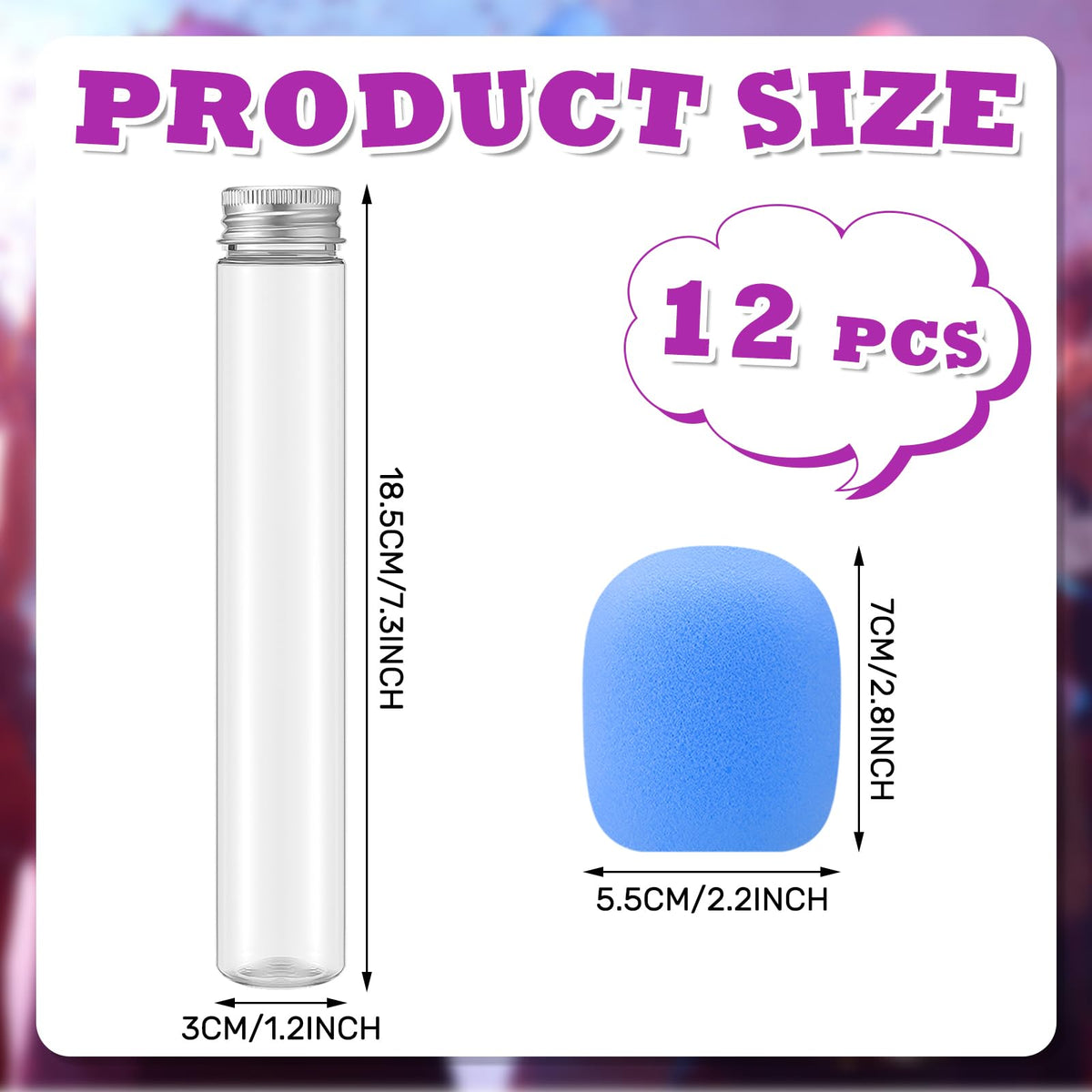 Newtay microphone candy tubes in pink create playful color accents for celebrations.