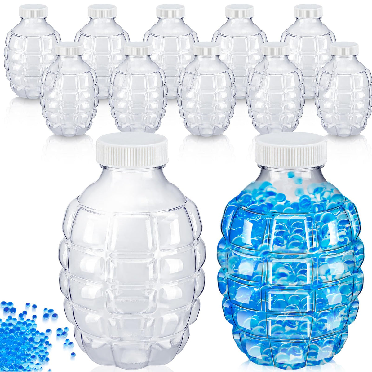 Newtay pineapple gel bead bottle for durable, reusable on the go reloads.