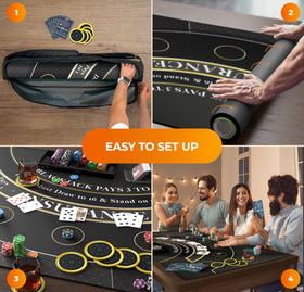 Newverest folding table top for portable game nights and gifting