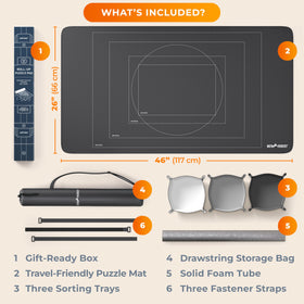 Newverest jigsaw mat travel-ready setup for on-the-go puzzle sessions.