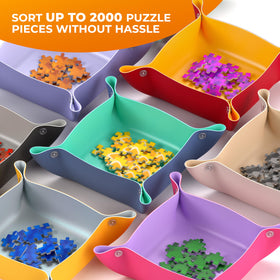 Newverest puzzle-organization-desk keeps you organized during puzzle time.