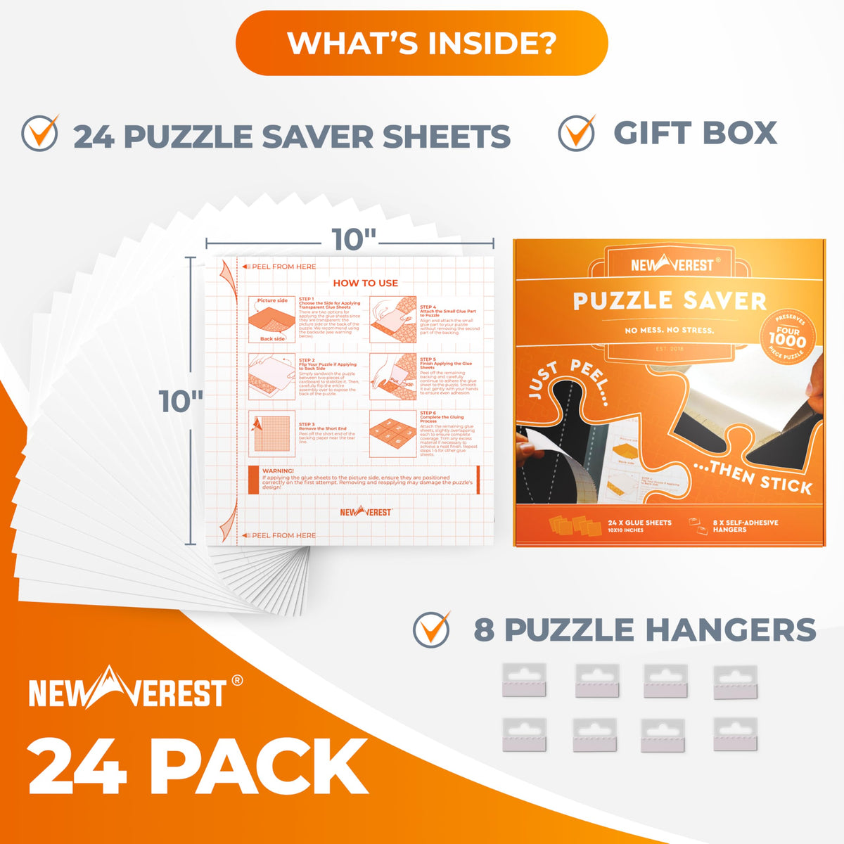 Newverest puzzle saver sheets 10x10 closeup, highlighting seamless preservation.