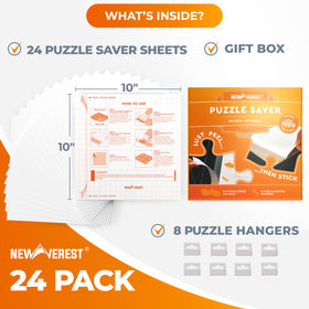Newverest puzzle saver sheets 10x10 closeup, highlighting seamless preservation.