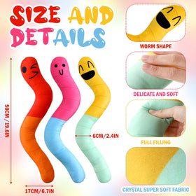 Newwiee gummy worm pillow expressive faces brighten home decor