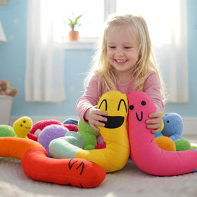 Newwiee gummy worm pillow soft fabric and durable stitching deliver lasting comfort